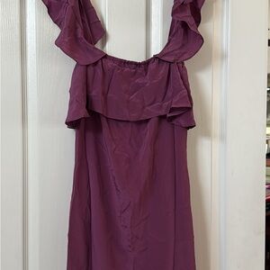 Lavender Brown Purple Mini Dress